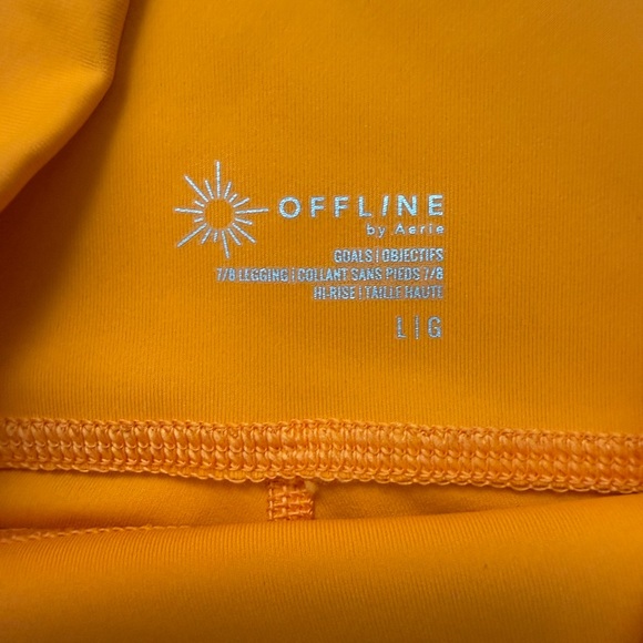 Aerie Offline Bright Orange Neon Leggings size large - Picture 3 of 4